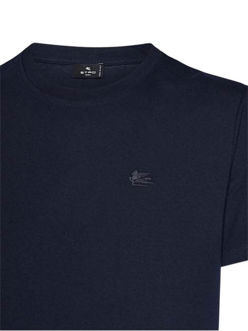 T-shirt da uomo girocollo, mezza manica in cotone con Pegaso tono su tono  ETRO | MRMA0002AJ262B0387